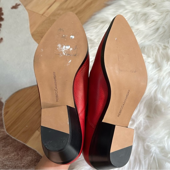 Rebecca Minkoff Red Western Pointed Toe Booties Size 8.5 - Picture 7 of 8